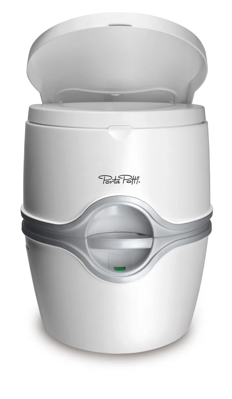 50029 – DAVE CARTER Toilet, Portable 4.0 Gallon Fresh Water Tank And 5.5 Gallon Waste Water Tank Elongated Seat One H...